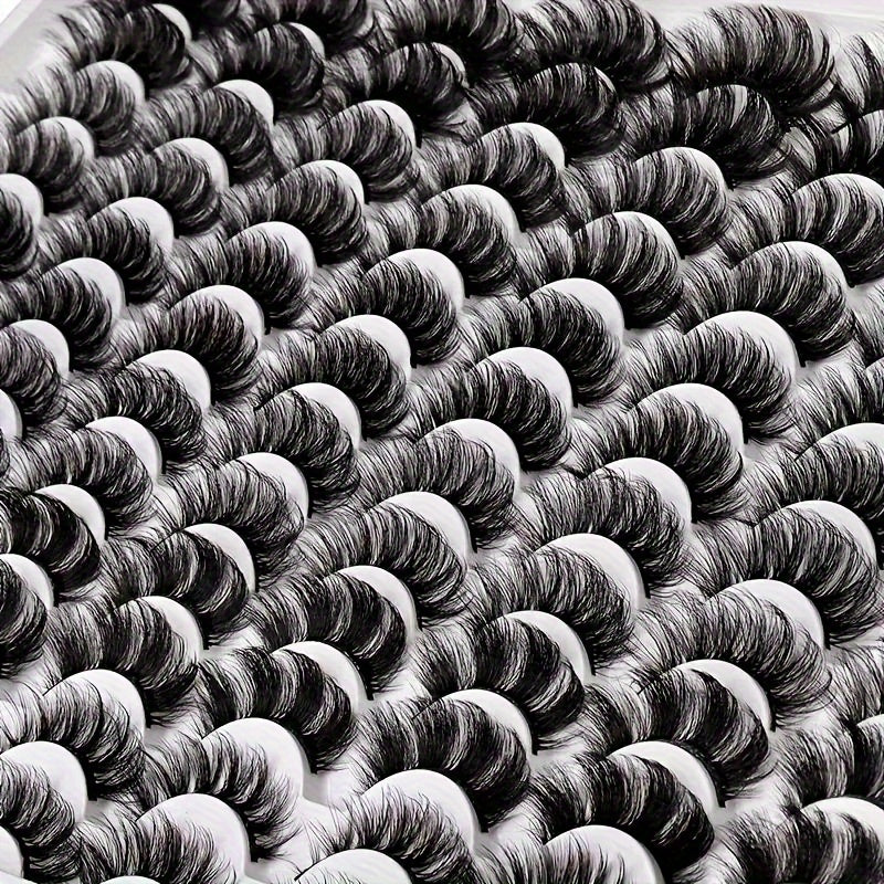 48 Pairs Mixed Style False Eyelashes - Fluffy, Curled, Dramatic 5D Wispy Strip Faux Mink Lashes in Black & White, Hypoallergenic, Perfect for Mother’s Day Gift or Everyday Glam