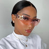 Fashion Glasses Heart Border Decorative Glasses, Gradient Lens, Anti-reflective, for Women, Party, Carnival, Festival Gift