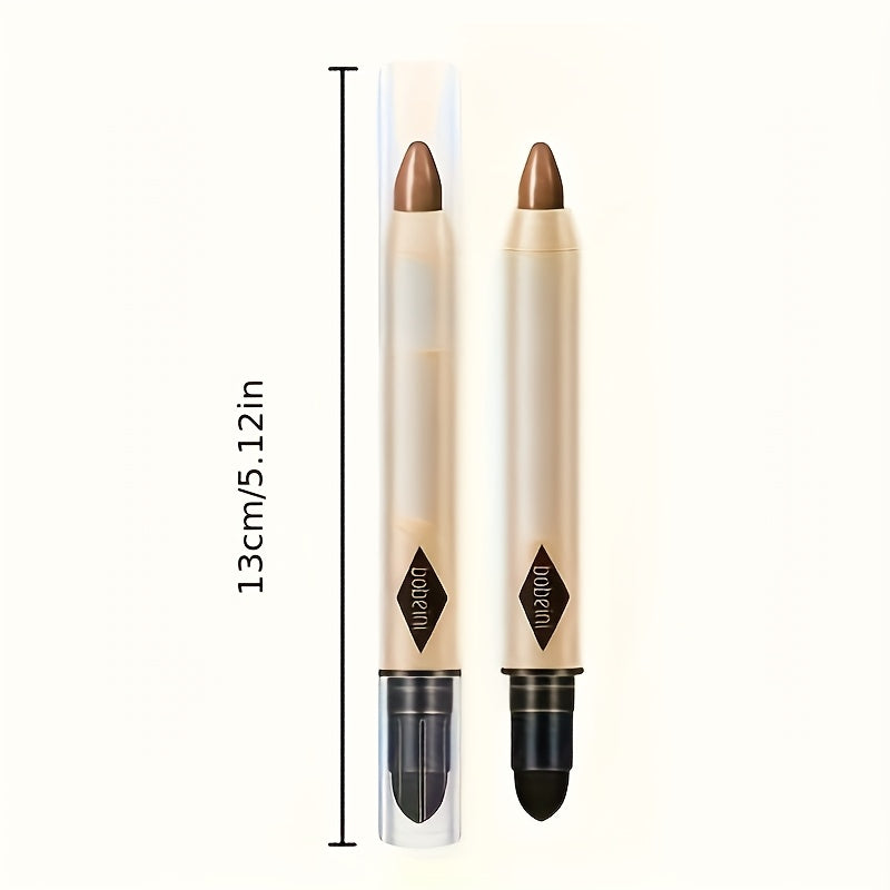 6pcs Dual-Ended Shimmery Eyeshadow Stick - Shimmering Pink & Purple Highlighter, Long-Lasting Waterproof Eye Makeup in Matte & Metallic Finishes