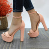 Women'S Platform High-heeled Sandals Thick Waterproof Platform High-heeled Sandals Fashion High-heeled Sandals, Exquisite Fashion, Suitable For Parties, Office Various Occasions