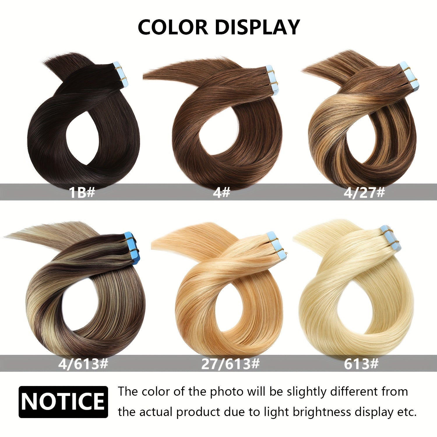 18inch-26inch Tape In Hair Extensions Human Hair 20pcs/Pack Remy Straight Invisible Tape Adhensive Hair Extensions Suitable For All People