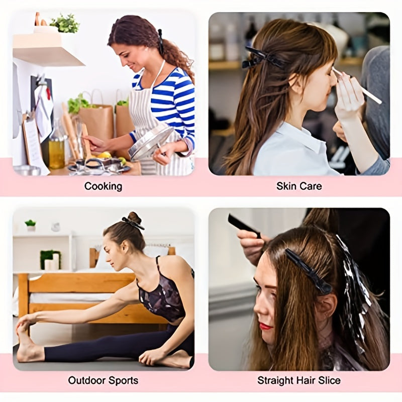 10pcs Premium Non-Slip Alligator Hair Clips - Professional Hair Styling and Sectioning Essentials for Salon-Quality Results - Durable, Easy-to-Use, and Comfortable Black Hair Accessories
