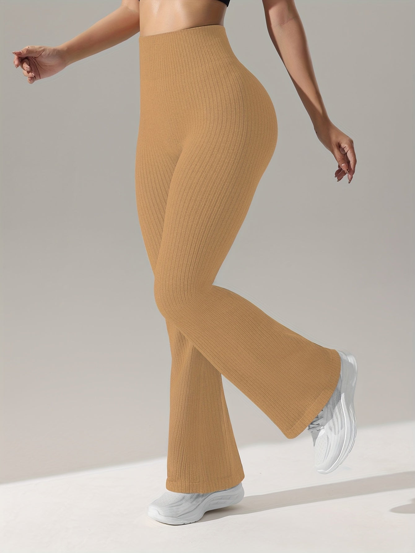 High Stretch Flared Leg Yoga Pants for Women - Ultra Comfy, Wide Waistband, Elastic Closure, Machine Washable - Ideal for Sports and Activewear