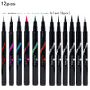 Valentine's Day 12pcs Multi-Color Eyeliner Pen Set - Matte Finish, Perfect for Parties & Christmas Masquerades