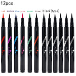 Valentine's Day 12pcs Multi-Color Eyeliner Pen Set - Matte Finish, Perfect for Parties & Christmas Masquerades