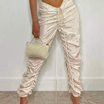 Ruched Pants for Women, Casual Trendy Trousers