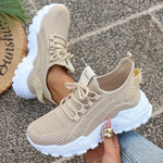 Women's Breathable Knit Running Shoes - Lightweight Low-Top Sneakers with Soft Cushioned PVC Sole, All-Season Comfort for Gym, Walking & Casual Wear - White, Gym Shoes, Sleek Design, Comfortable Insole