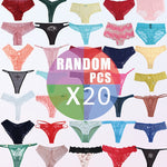Women'S Pack of 20 Random Assorted Print Panties - Thongs﻿