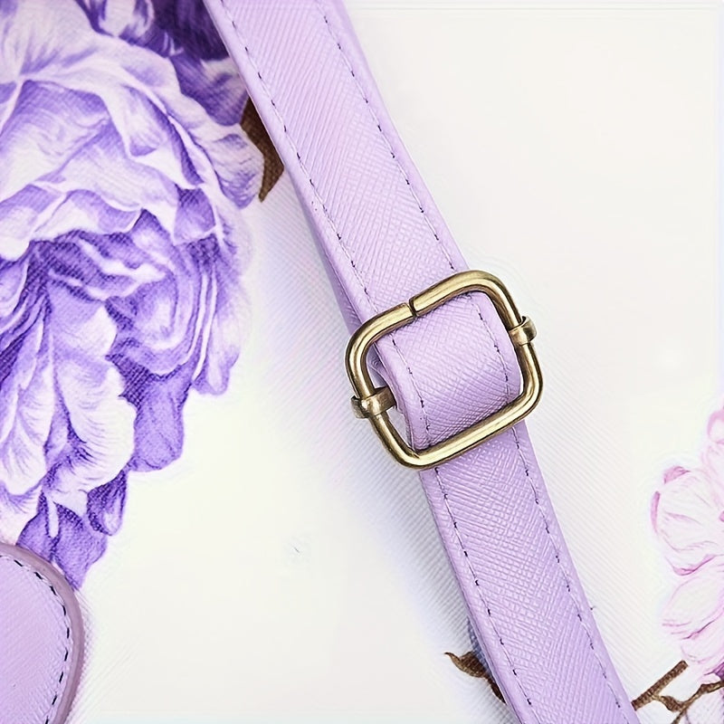 Elegant Floral Print Satchel Bag - Fashion Crossbody Bag, Shoulder Bag & Purse - For Women -  Suitable for Everyday Use, Work, Shopping & Travel - Perfect Gift for Her