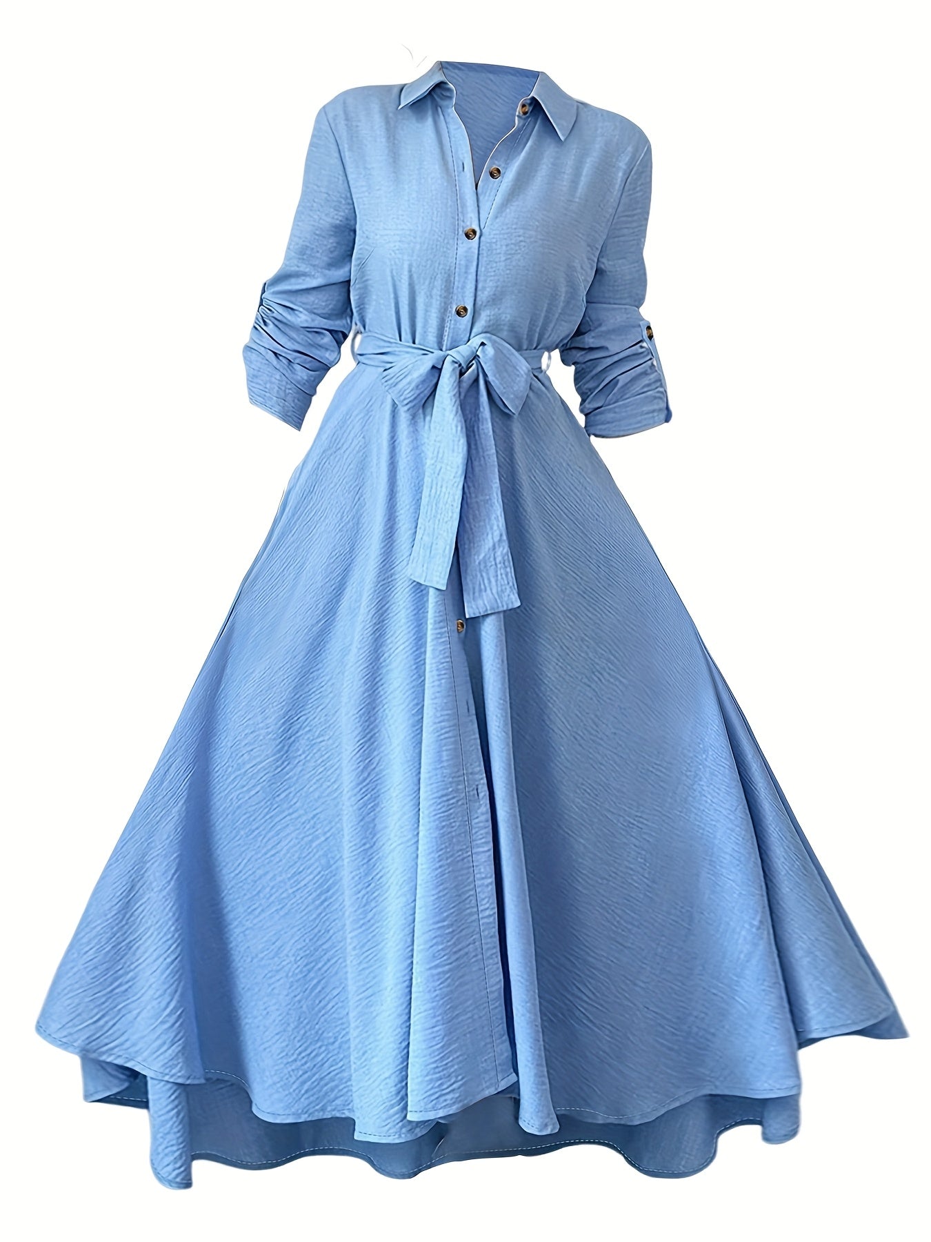 European and American Cross-border Slimming Mid-Long Elegant Dress
