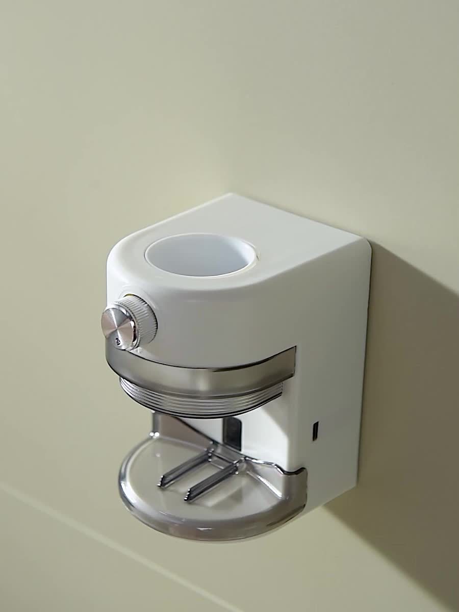 Smart Automatic Toothpaste Dispenser with Adjustable Settings - Battery Powered, Rechargeable Lithium Battery, No Plug Needed, Ideal for Modern Bathroom Decor, Modern Bathroom Accessory | Sleek White Design | Adjustable Dispe