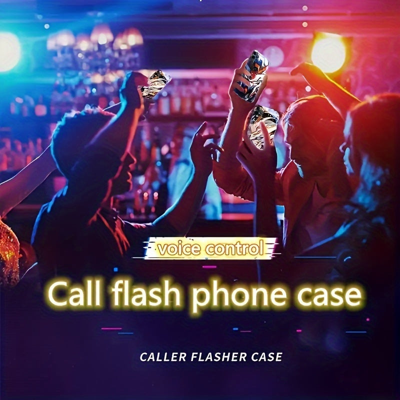 Butterfly Dancing with Flowers Colorful Smart Voice Controlled Luminous Phone Case Suitable for 16promax/15promax/14promax/13promax/12promax/11promax/XSmax/7G Smart Luminous Voice Controlled Phone Case - Luminous Technology,