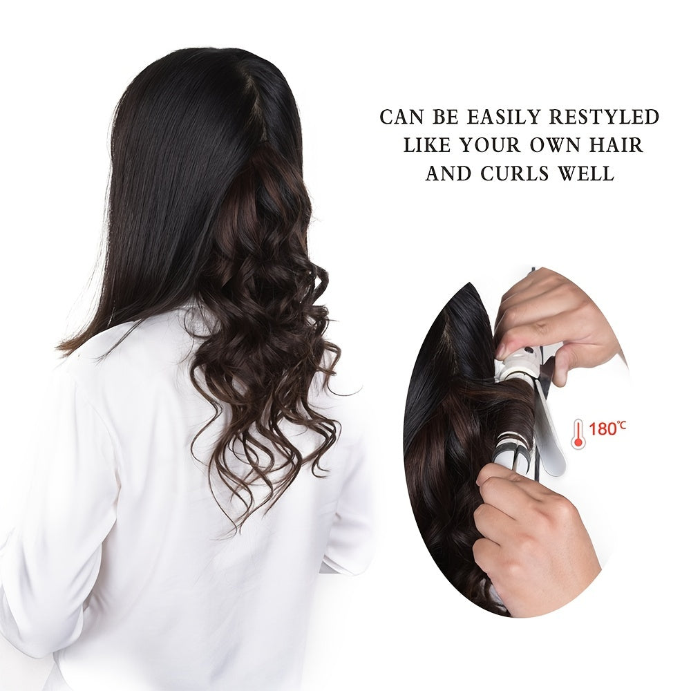 Clip in Hair Extensions Remy Human Hair Clip in Human Hair Natural Straight Clip in Extensions Full Head 7pcs 2.47 oz Long Straight Real Hair
