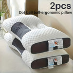 2pcs Modern Pillow with SP Neck Support, Breathable Moisture-Wicking Sweat, Polyester Fiber Cover And 100 Polyester Fiber Filling, Machine Washable, Zipper  All-Season Multi-Purpose Bedding for Any Sleeping Position
