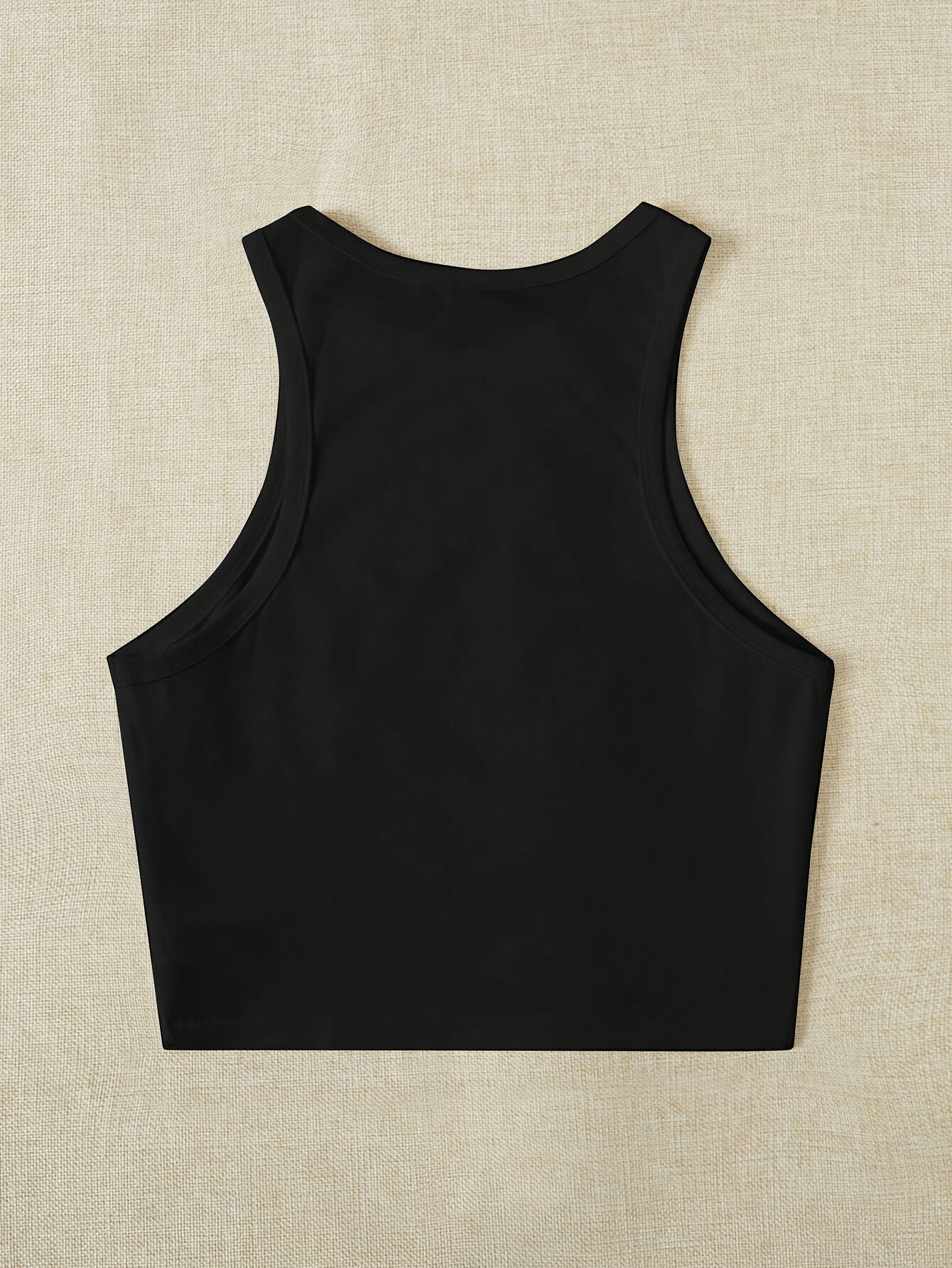 Women's Elegant Cherry Print Crop Top Tank - Stretchy Polyester Blend, Round Neck, Machine Washable, Semi-Sheer Geometric Pattern Sleeveless Vest