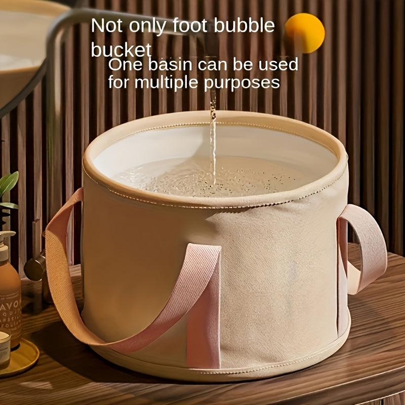 Luxurious Portable Foldable Foot Soaking Tub with Temperature Control - No Power Needed, PEVA Material, Odor-Free, Ideal for Home Care and Travel - Allergy-Friendly, Multi-Purpose Soaking Bucket with Insulation Layer, Perfect