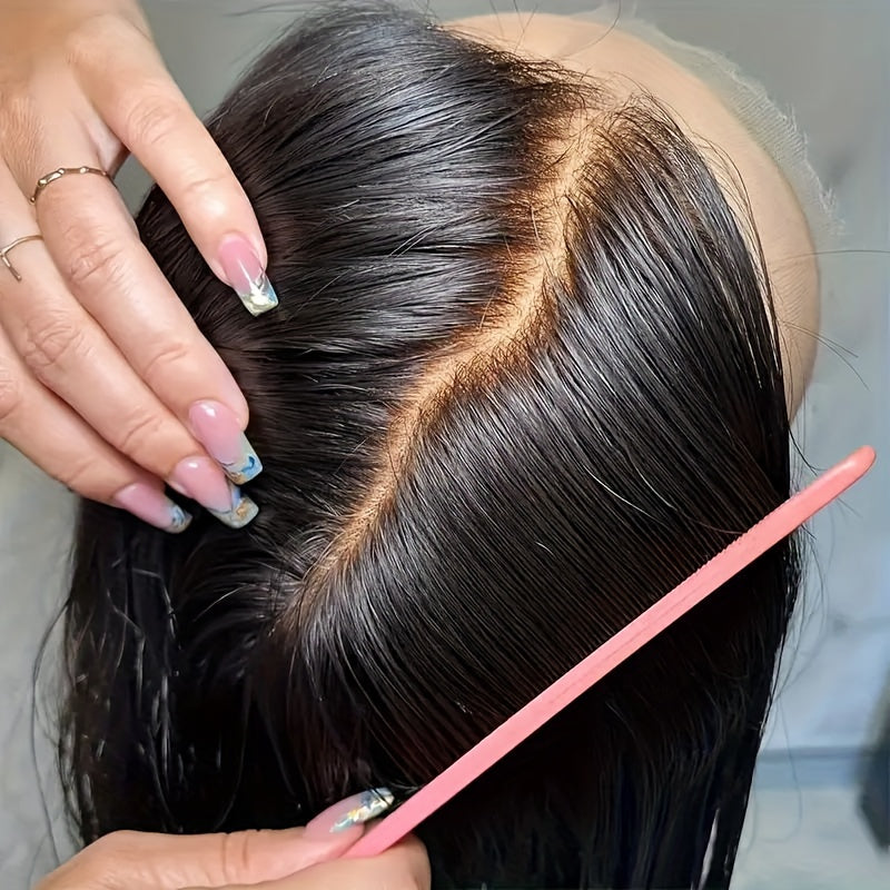 180% Density 360 Wig Human Hair Full Lace Straight Frontal Wig with HD Lace and Natural Color