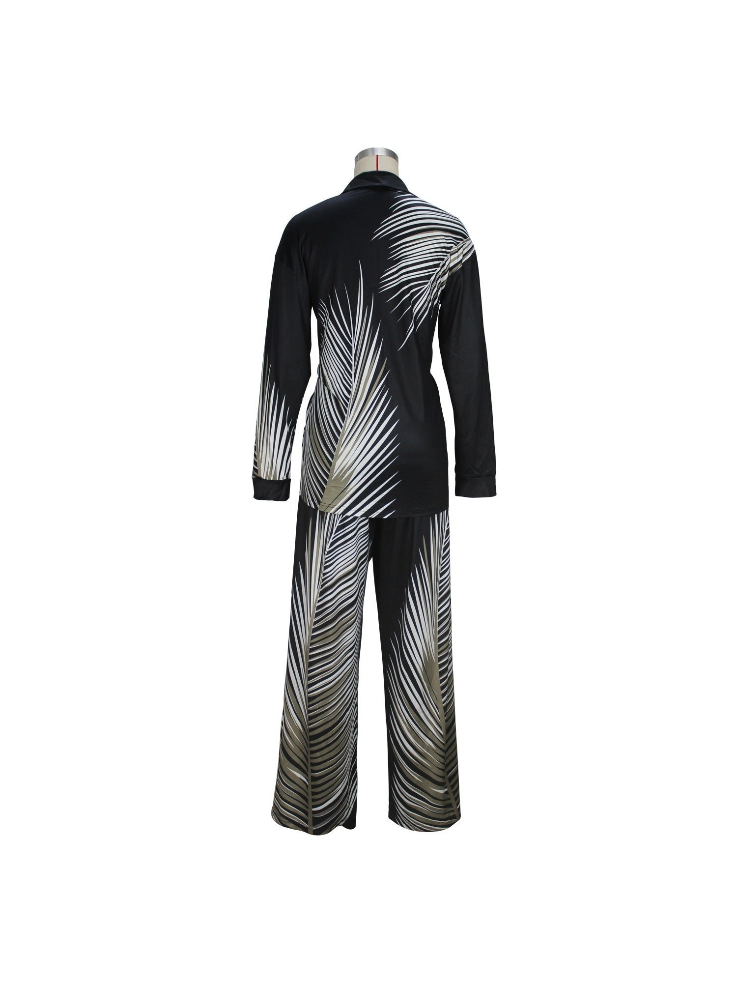 Tie Front Top Wide Leg Pants Set