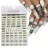 3D Money Dollar Sign Nail Art Stickers, Self-Adhesive Paper Decals, Casual Style, No Effect, for DIY Acrylic Nails, Manicure & Pedicure Decor