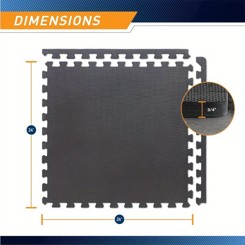 Marcy EVA Foam Interlocking Flooring Mat High Density NonSlip Tiles for Fitness Equipment Workout Cushion and Floor Protection