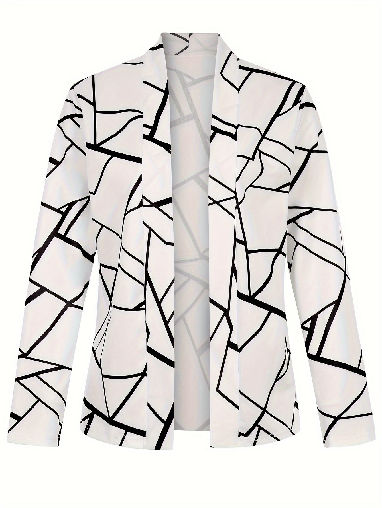 New Women'S Cardigan with Geometric Print Jacket