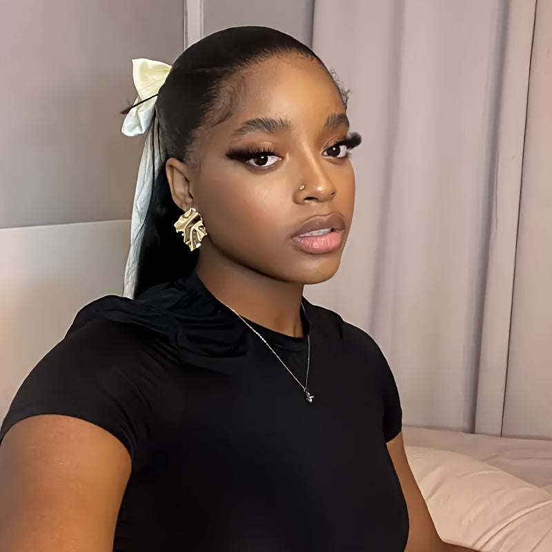 360 Full Human Hair Lace Wig For Women - 26-36 Inch Straight HD Lace Front Wig With Transparent Lace, 180% Density, Natural Color, Perfect For Birthday Party Gifts