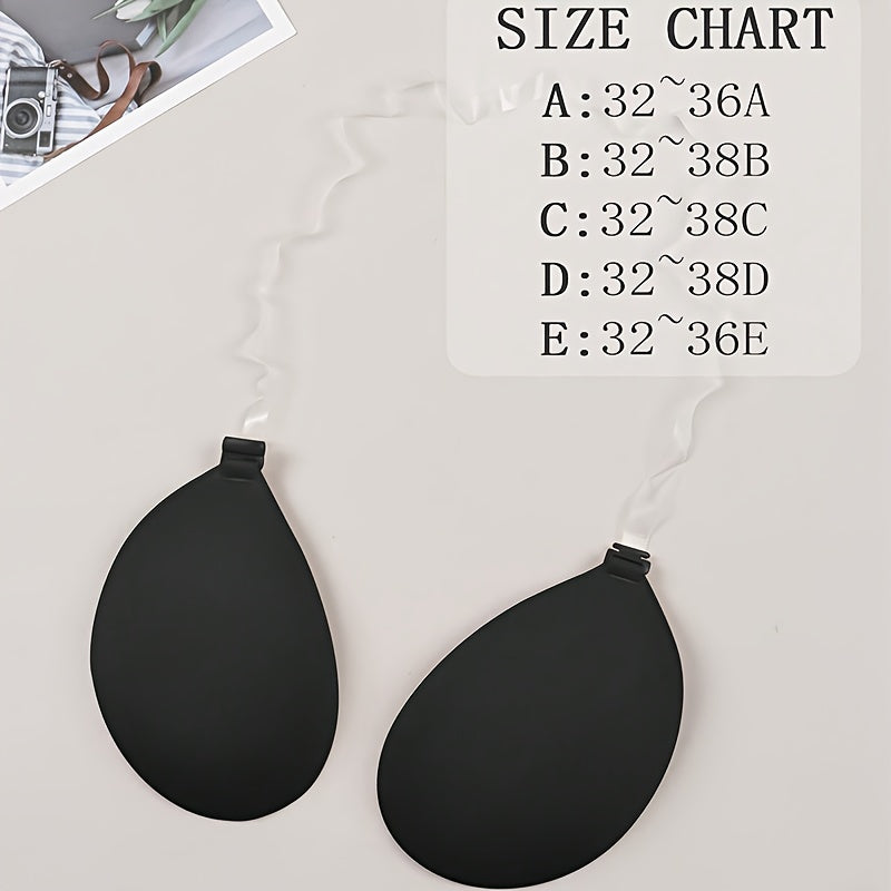 Women's Sexy Breast Gathering Patch Anti-Slip Lightweight Invisible Bra with Removable Straps