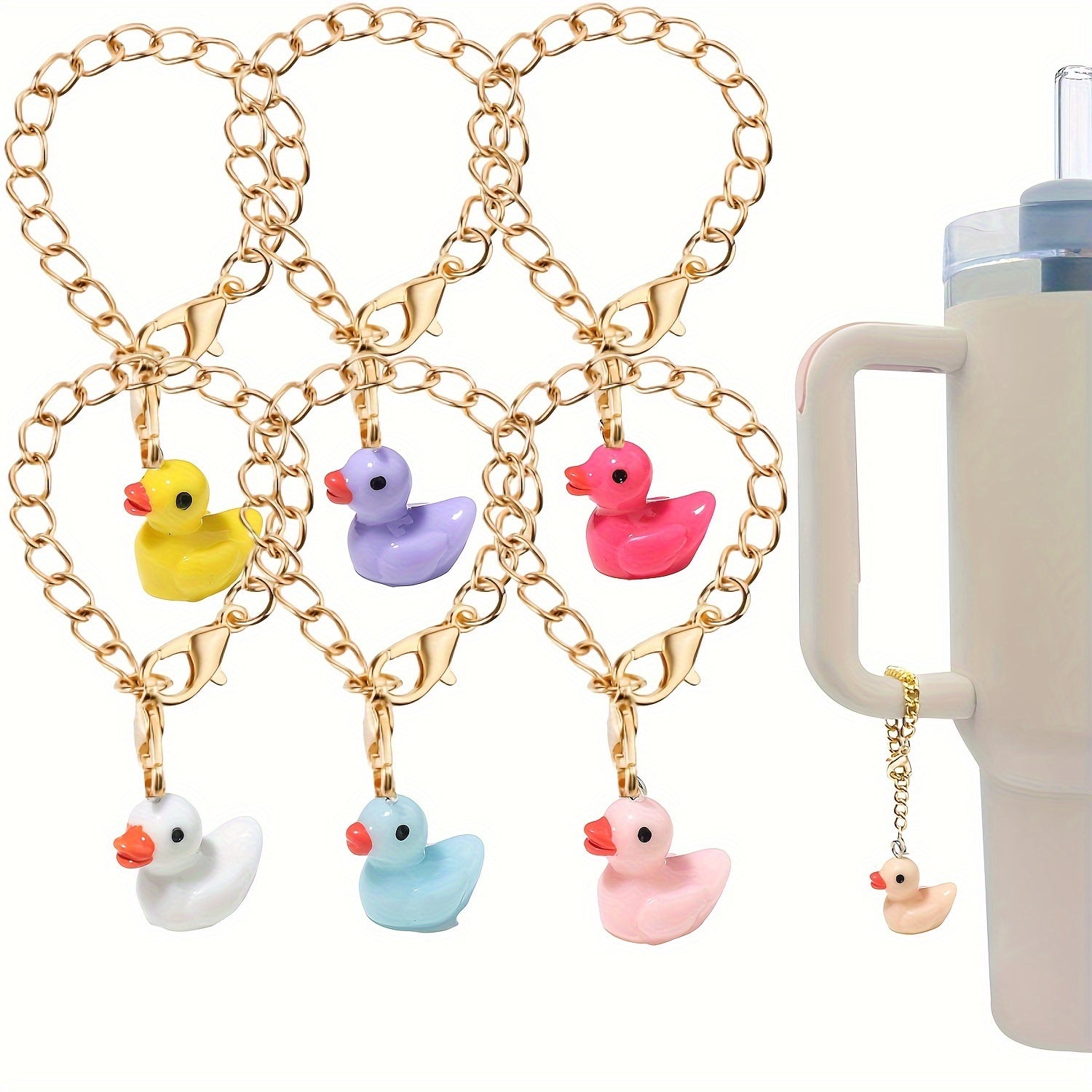 1pc, Duck Charm For Stanley Cup, Creative Duck Pendant For Tumbler With Handle, Cup Accessories, Design Bold Fashion Statements