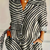 Mother'S Day Women'S Casual Long-Sleeve Shirt with Geometric Print And a Collar Design.