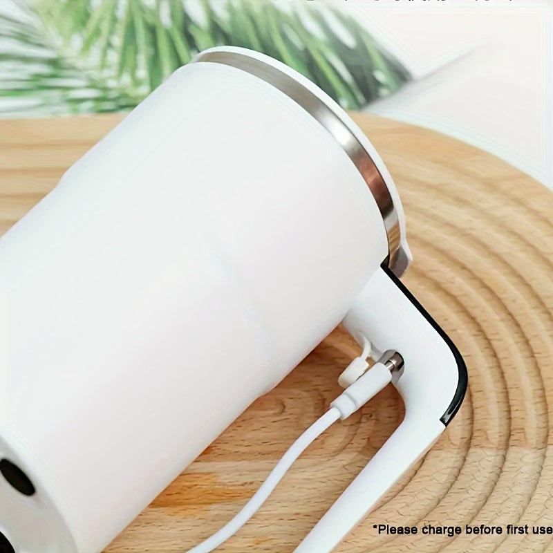 Portable Magnetic USB Rechargeable Self-Stirring Coffee Mug with Smart Temperature Display for Home & Office