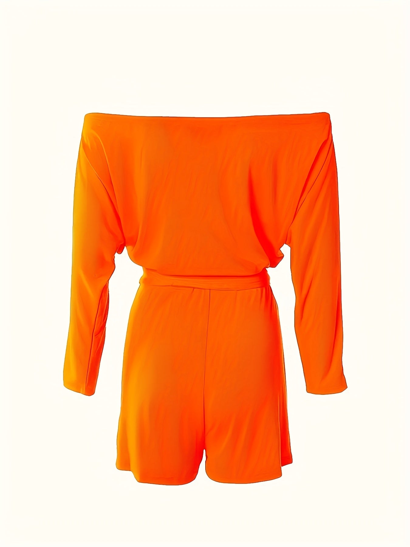 8016 European And American Women'S Clothing 2025 Spring And Summer New Casual Loose Off-Shoulder Shorts Suit Two-Piece Suit with Belt
