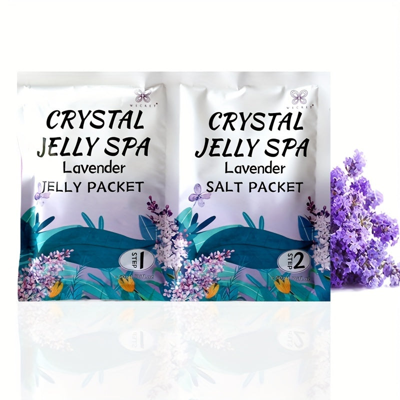 Foot Soak, Jelly Spa Pedicure Spa, Bubble Foot Bath Spa, Foot Salt Soak for Stubborn Foot Odor Dry Cracked Feet Foot Care for Women Men Summer Essential (Lavender, Rose,Strawberries)