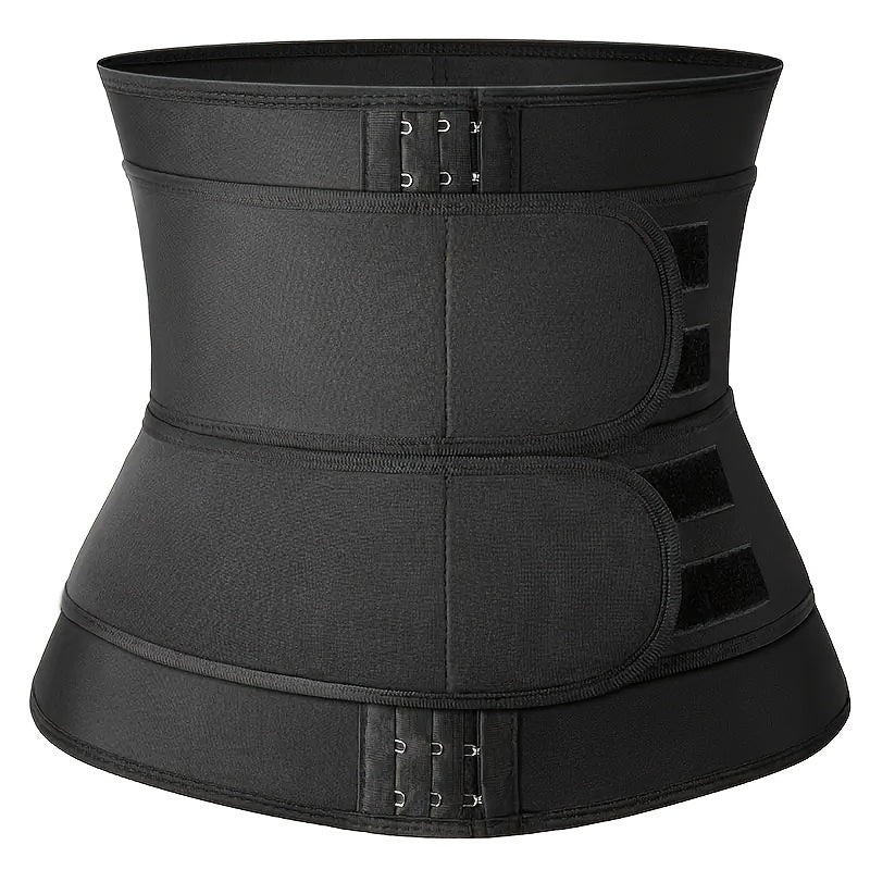 One Adjustable Size Waist Cincher Belt Black Buckle Double Waistband Shapewear