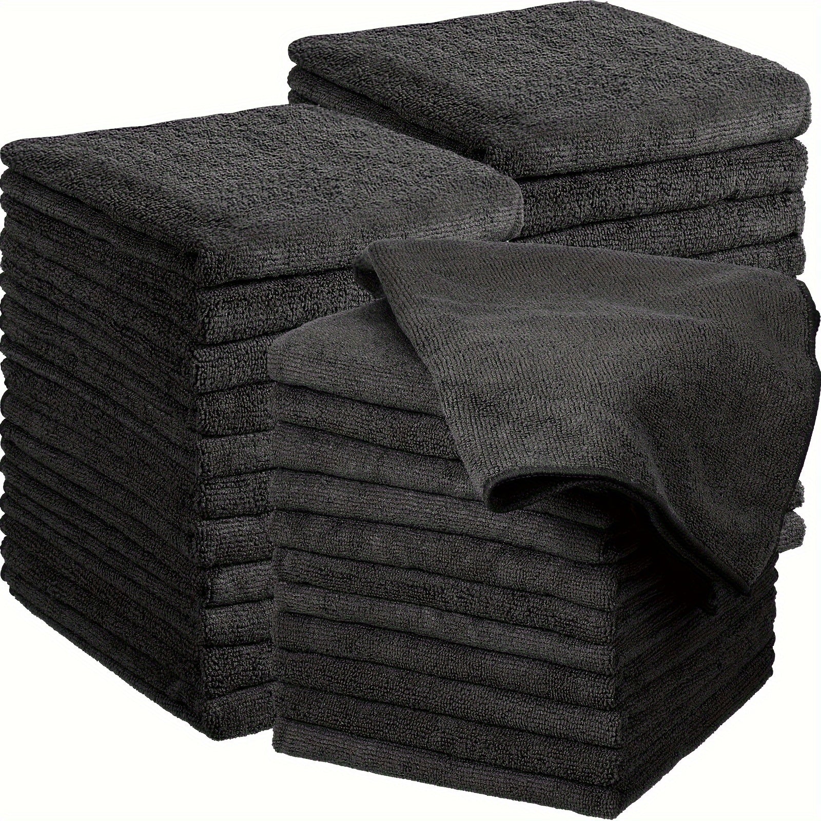 26 Packs of Bleach Proof Salon Towels Absorbent Microfiber Towels Bleach Resistant Salon Hand Towels for Gym Bath Spa Shaving Shampoo Home Hair Drying 16 x 28 Inches (Black)