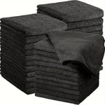 26 Packs of Bleach Proof Salon Towels Absorbent Microfiber Towels Bleach Resistant Salon Hand Towels for Gym Bath Spa Shaving Shampoo Home Hair Drying 16 x 28 Inches (Black)