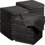 26 Packs of Bleach Proof Salon Towels Absorbent Microfiber Towels Bleach Resistant Salon Hand Towels for Gym Bath Spa Shaving Shampoo Home Hair Drying 16 x 28 Inches (Black)