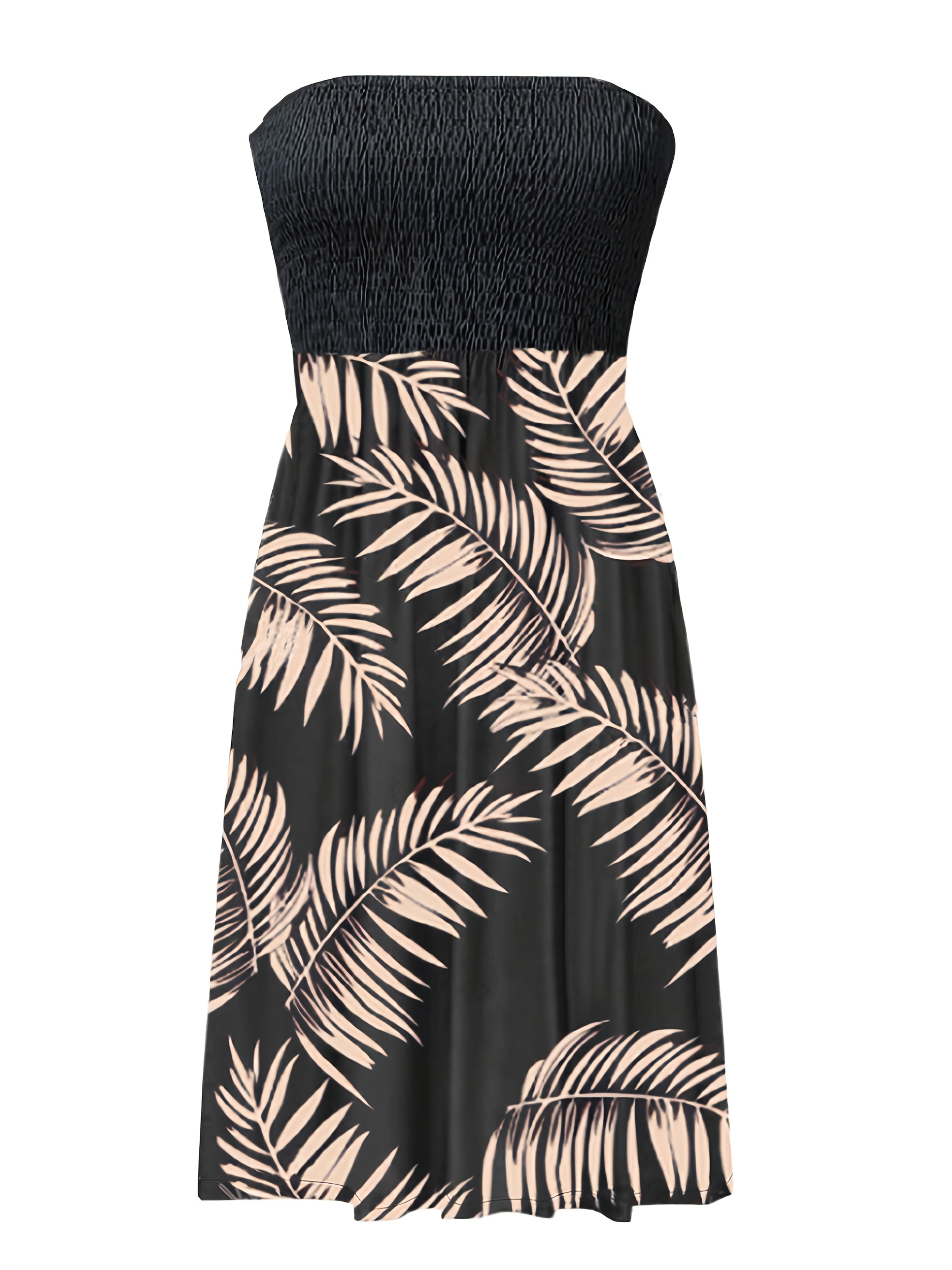 Floral Print Tube Dress, Elegant Sleeveless Strapless Dress for Spring & Summer, Women's Clothing