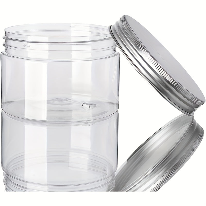 50pcs 4 oz Plastic Containers with Flip Top Lids - Transparent Round Multi-Use Containers, Unscented, Dishwasher Safe, Perfect for Creams, Lotions, Slime, Cosmetics, Beads, Samples, and Travel Storage - Reusable, No Electrici
