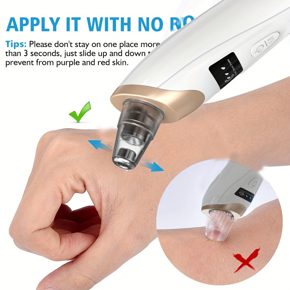 2023 Newest Pore Vacuum, Facial Pore Cleaner - 5 Suction Power, 5 Probes, USB Rechargeable Vacuum Kit Electric Tool for Adult