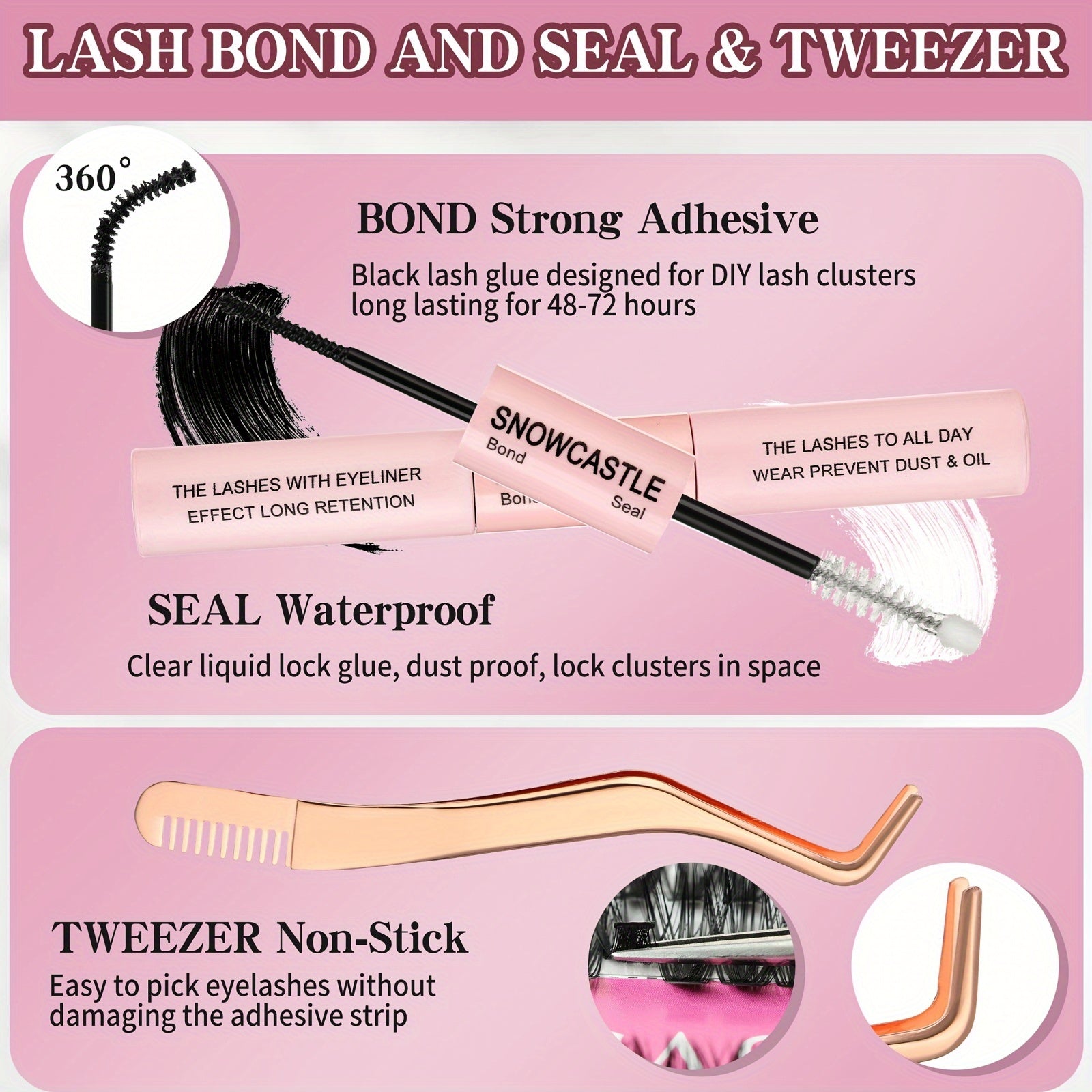 Large Capacity Eyelash Set, Fluffy With Oil Removal, Glue Tweezers, Brush False Eyelash Set, False Eyelashes Length MIX, Suitable For Beginners, As A Valentine'S Day Gift For Family And Friends