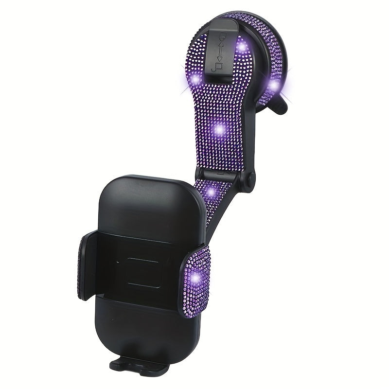 Car Diamond Mobile Phone Holder Suction Cup Car Mobile Phone Holder Universal Multi-Function 360 Rotation Anti-Shake Navigation Holder