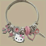 Sanrio Hello Kitty Bracelets, Creative Cartoon Bangles for Girls, Sweet Gifts for Girls