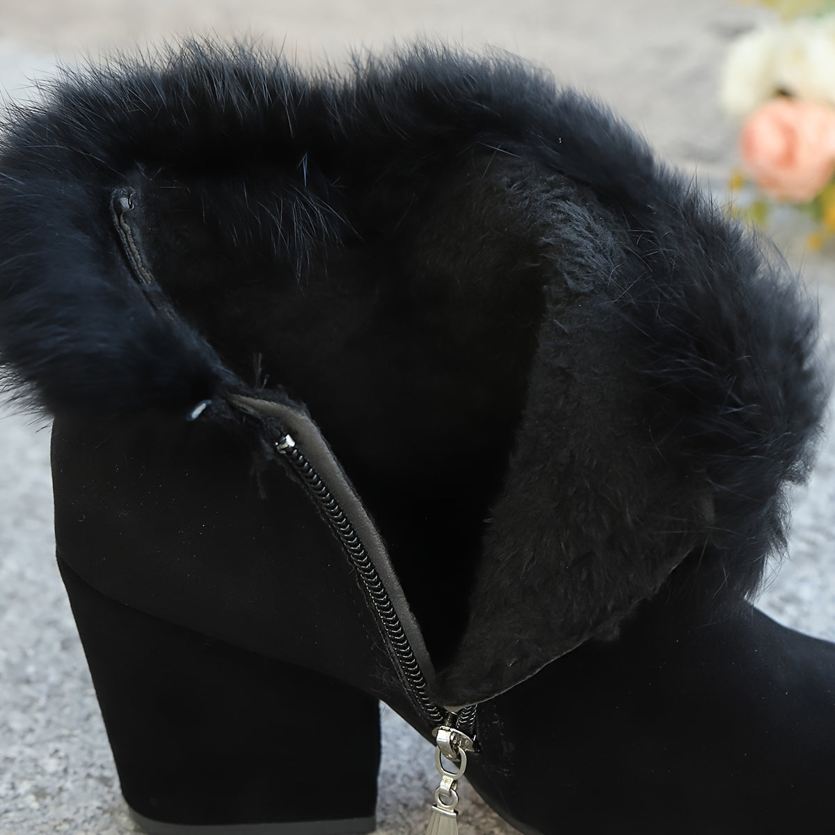[Autumn Women's Boots] 2024 Autumn And Winter New Women's Short Boots - High Heels, Pointed Toes, Plush Lining, Low-Top Design, Casual And Stylish, Versatile And Comfortable, Elegant