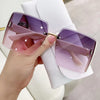 New Rimless Sunglasses, Women's Retro Trend, Light Luxury, Large Frame Sunglasses, Tourist Street Photography, Anti-glare Sunglasses