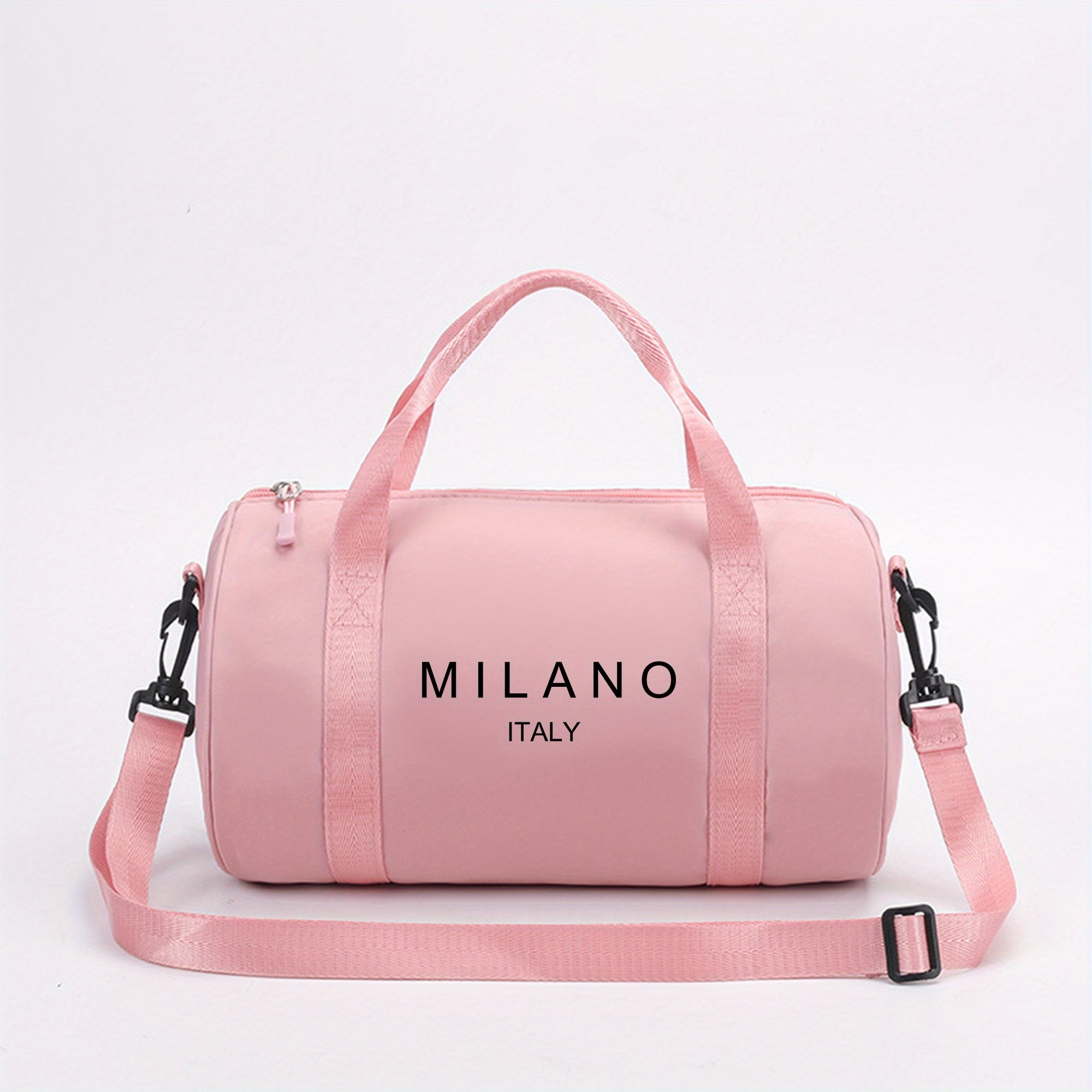 1pc Milan, Italy Print Mini Shoulder Crossbody Bag - Preppy Style, Durable Zipper, Lightweight & Cute Dance Bag, Ideal for Sports & Leisure, Gym Travel Shoulder Bag, Perfect Christmas Gift, Gym Bag | Preppy Style Bag | Adjust