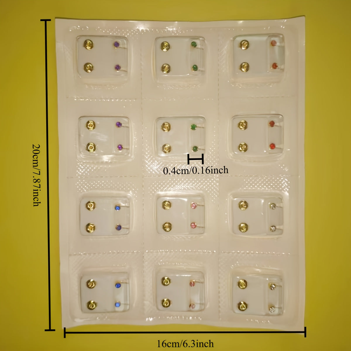 24pcs Hypoallergenic Artificial Crystal Earrings - Colorful, Durable, and Low-Sensitivity, Perfect for Daily Wear and Holiday Parties, Ideal Gift, Everyday Earrings | Vibrant Earrings | Hypoallergenic Earrings