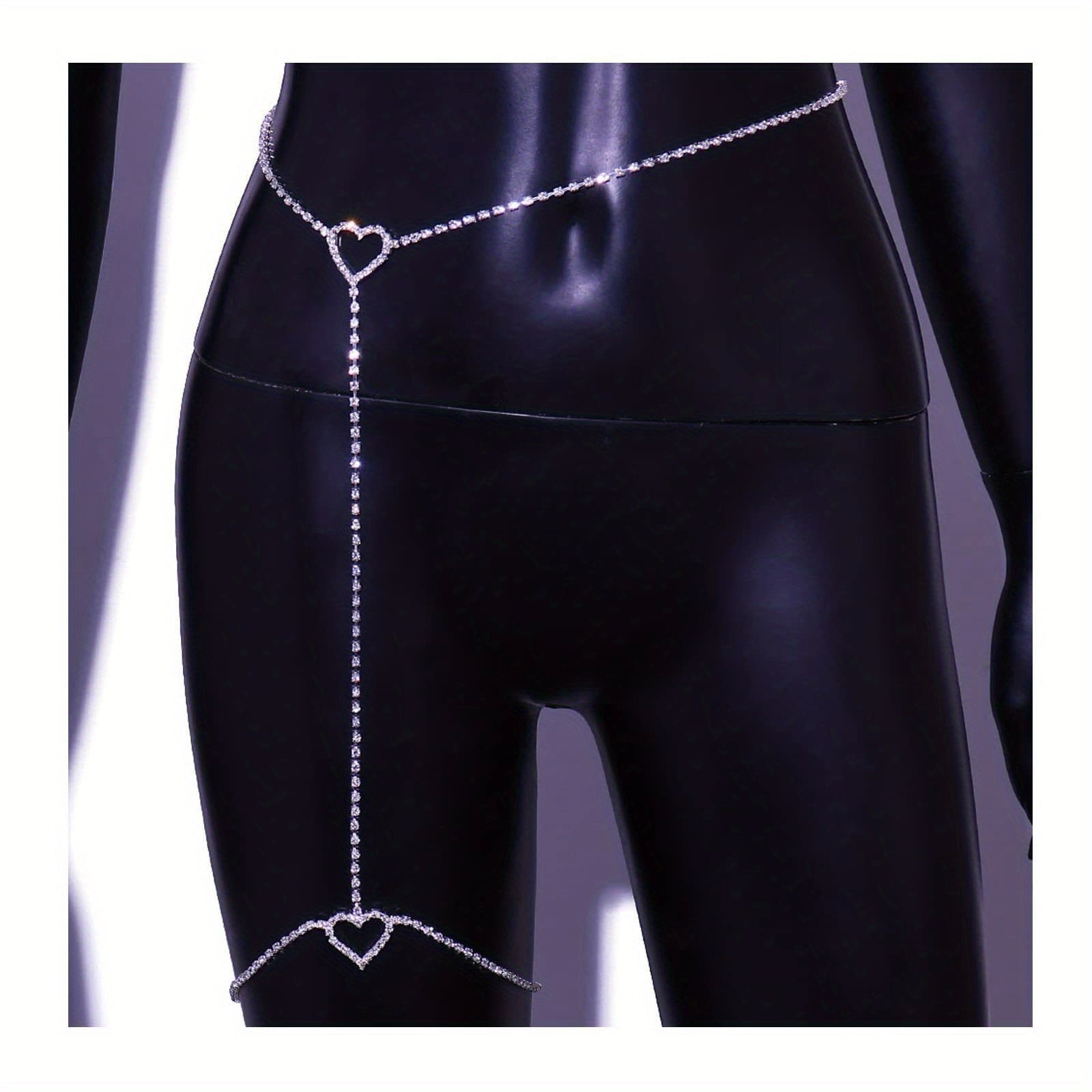 European And American Cross-border Explosion Models, Simple Full Love Leg Chain Waist Chain, Fashionable And Sexy Body Chain For Women