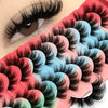 GROINNEYA 6/10 Pairs Manga Lashes Faux Mink Eyelashes Cat Eye Eyelashes Natural Full False Eyelashes Volumized Eyelash Extension Travel Essentials Makeup Tool