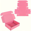 Value Pack 50pcs 6x4x1.5 Inch Pink Small Mailer Shipping Boxes Packing Box, Corrugated Cardboard Box, For Small Business Packaging Craft Gift Giving Products ((Lighting And Shooting Problems Will Cause Color Difference)