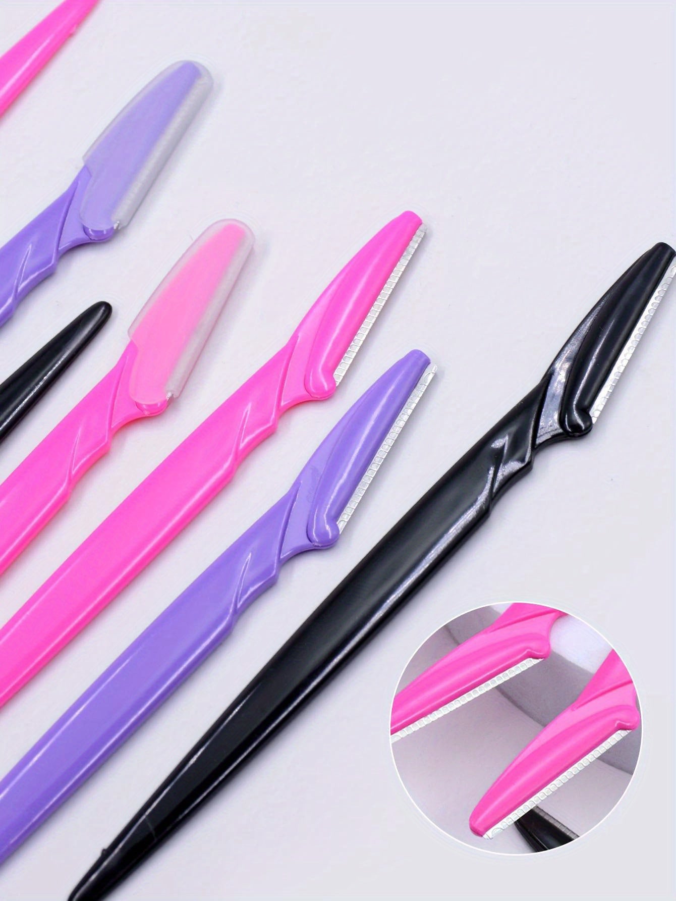 Set of 30pcs Eyebrow Pet Scissors Suit, Stainless Steel Blades, Portable Face Trimmer for Eyebrow Trimming and Hair Removal, Safe Grip Beauty Tools